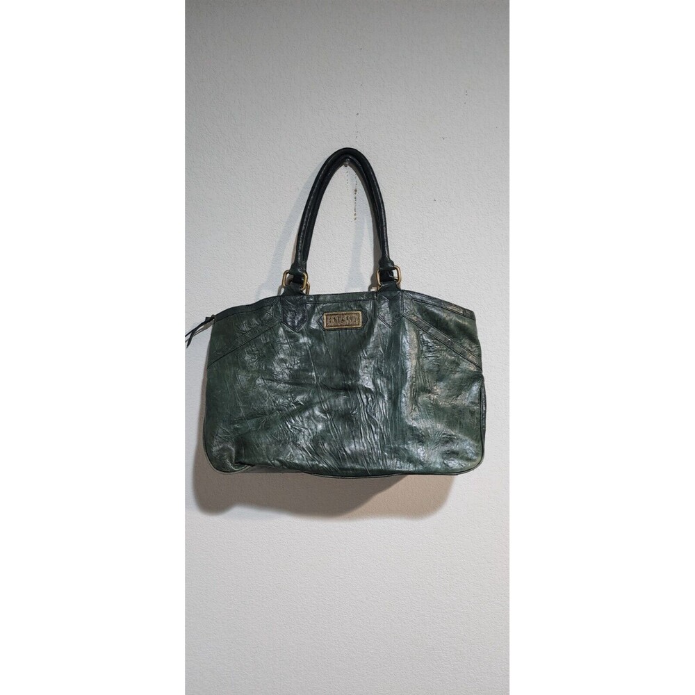 JUNIOR DRAKE ~ Green *ATHENA* LEATHER HOBO HANDBAG TASSEL ACCENTS